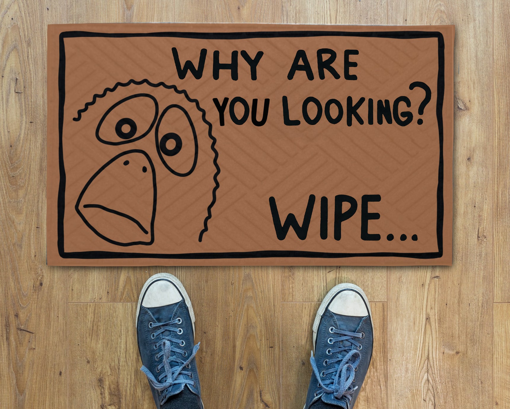 Fußmatte Nicht gucken? Wischen...