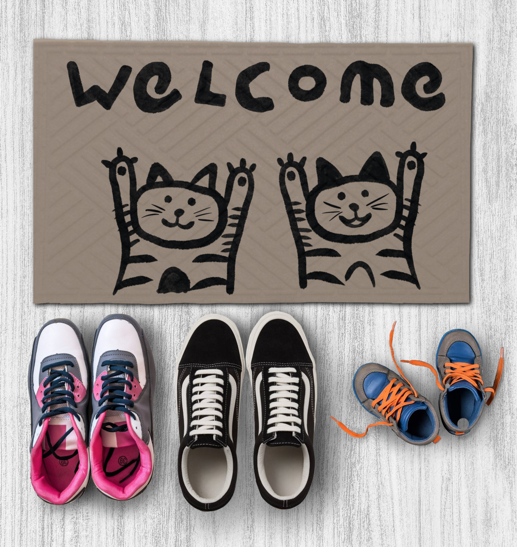 Fußmatte Willkommen von den Katzen