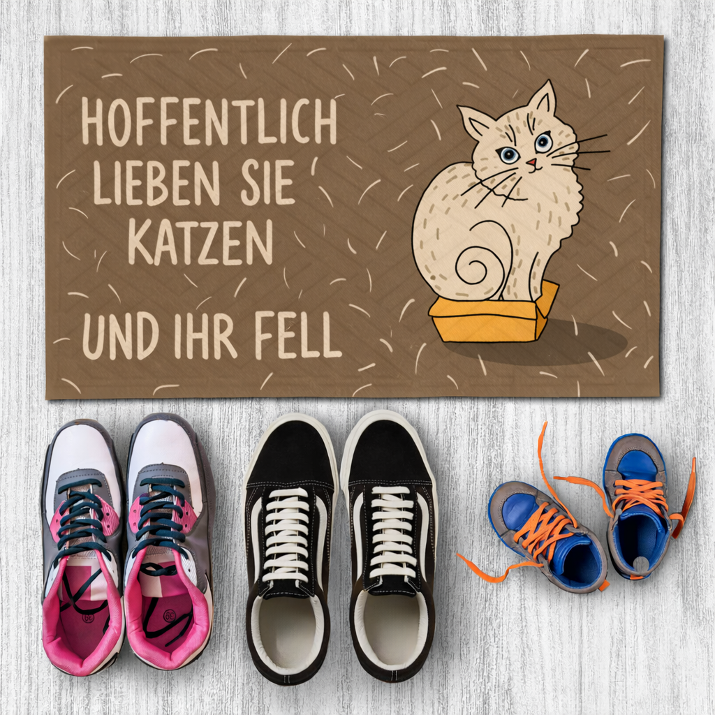 Fußmatte Hoffentlich lieben sie katzen und ihr fell