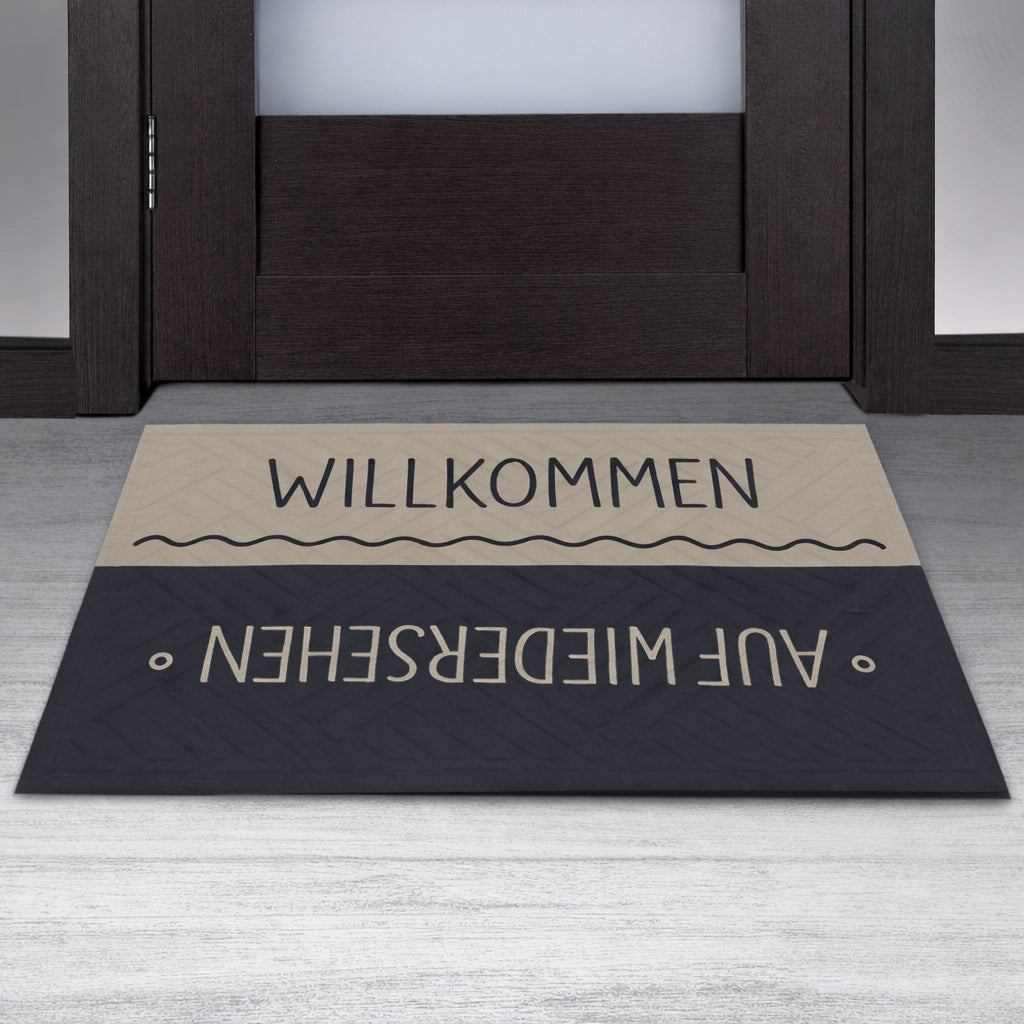 Fußmatte WILLKOMMEN - Auf Wiedersehen